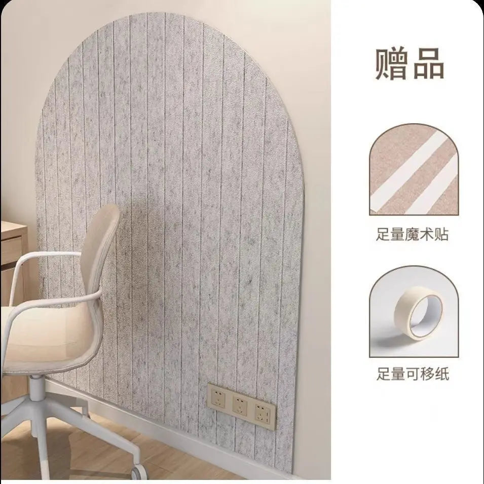Felt Board Wall Stickers Thick Anti-collision Protect Wallpaper Decor Photo Message Background Arched Bridge Shape Bedroom Art