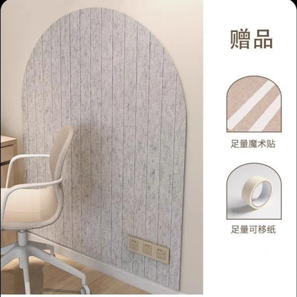Felt Board Wall Stickers Thick Anti-collision Protect Wallpaper Decor Photo Message Background Arched Bridge Shape Bedroom Art
