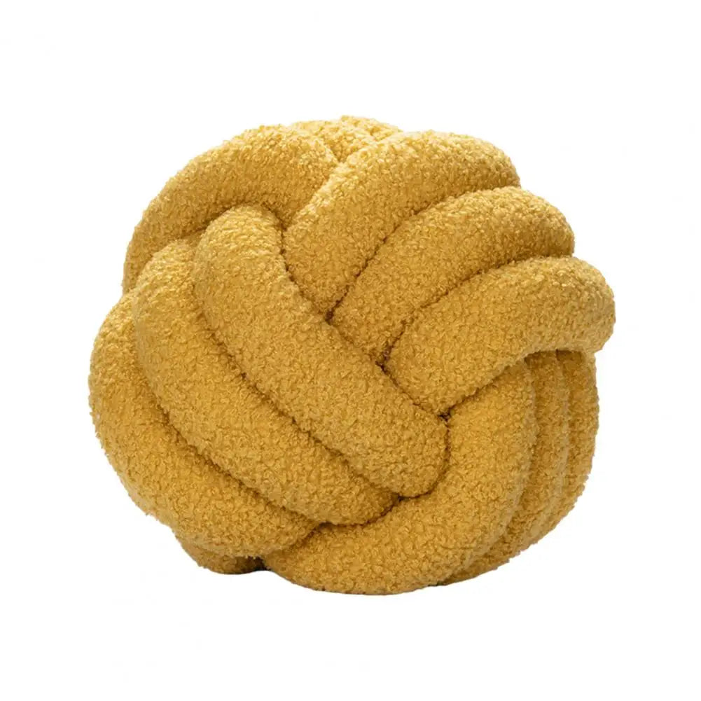 Knotted Ball Pillow Indeformable Eco-friendly Knotted Ball Plush Pillow Hand-woven Knotted Ball Back Throw Pillow