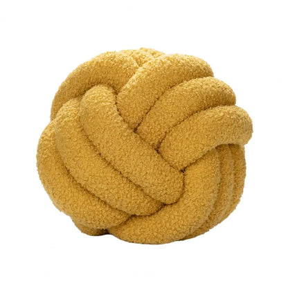 Knotted Ball Pillow Indeformable Eco-friendly Knotted Ball Plush Pillow Hand-woven Knotted Ball Back Throw Pillow