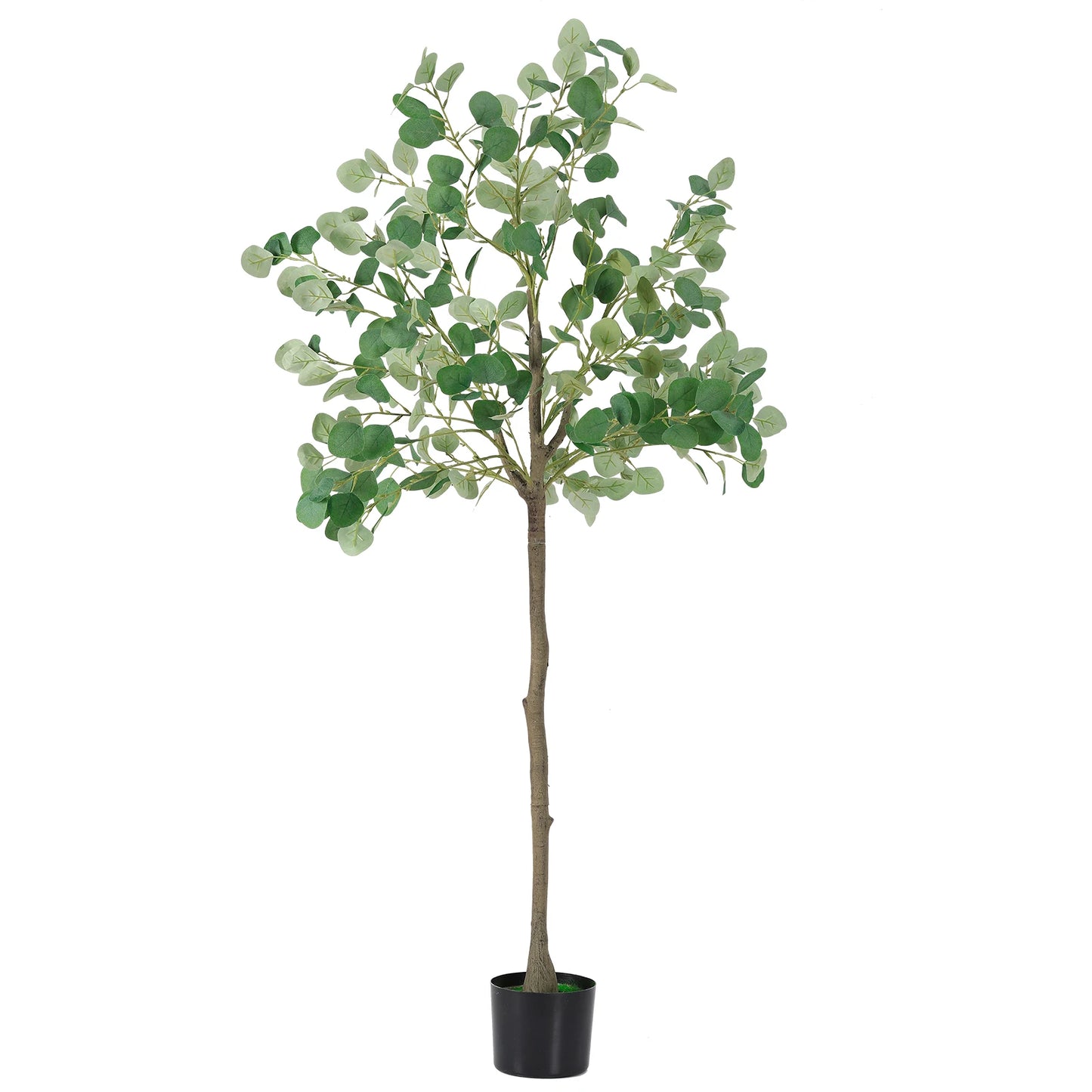 6FT Artificial Eucalyptus Tree Indoor Fake Tree Tall Fake Eucalyptus Plant Large Lifelike Green Faux Tree for Home Office Living Room Bedroom Corner Decor