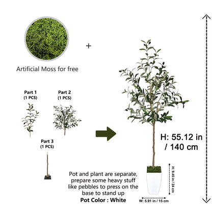 120-180cm Artificial Olive Tree Plant Indoor Outdoor Ornament Fake Plant for Home Garden Balcony Living Room Decoration