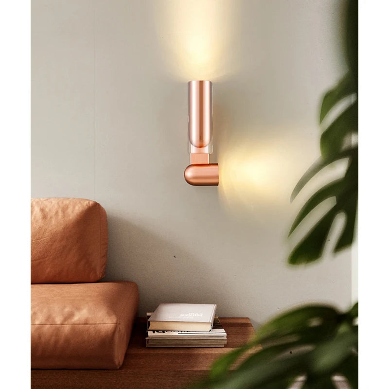 Nordic designer postmodern wall lamp, living room, dining room, creative rotating adjustable bedside aisle wall hanging lamp