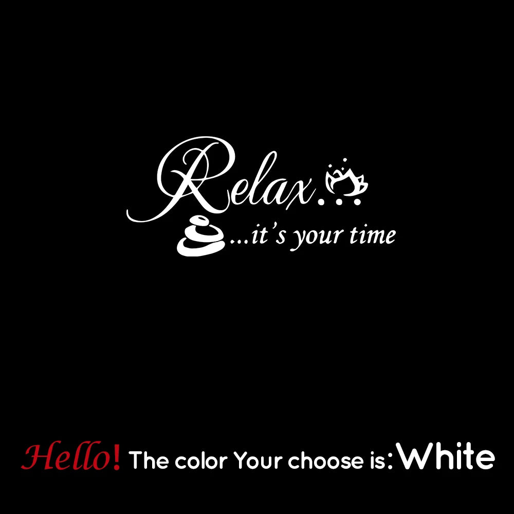 Relax It's Your Time Wall Sticker Decals Home Decor For Hallway Wall Stickers Waterproof Wallpaper