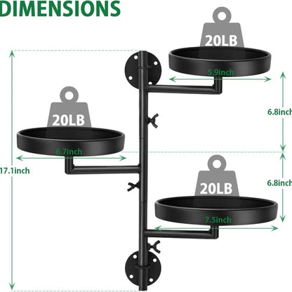 Wallpaper Green Plant Potted Rotating window plant stand Waterproof Creative Metal plant frame Simple Wall plant support Home