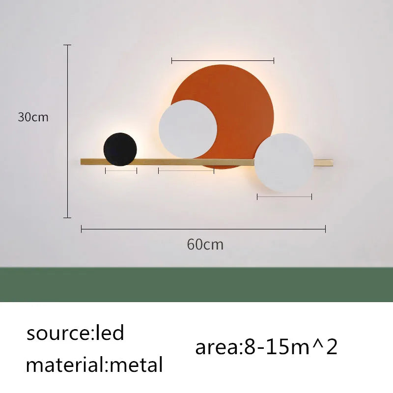 Living room wall lamp decoration light luxury circular sofa background  atmosphere lighting simple modern Nordic bedroom lamp