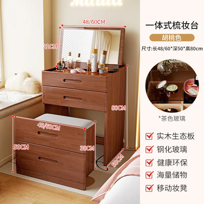 Girls Rustic Dressing Table Miniature Storage Solid Wood Dressing Table Simple Vanity Penteadeira De Maquiagem House Accessories