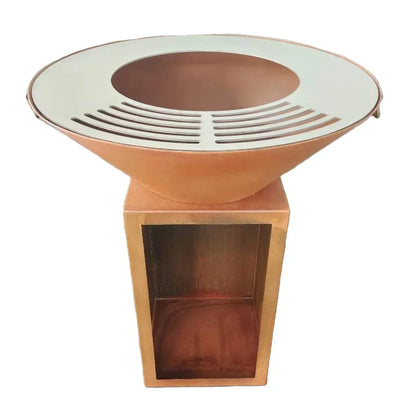 #For Outdoor round Corten Steel Fire Pit Bowl Wood Burning Water Bowl for Outdoor Entertaining