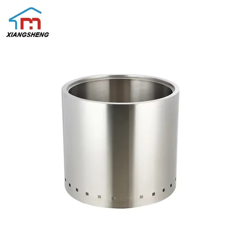 Portable Outdoor Camping Firewood Boiling Grill Stainless Steel Smokeless Fire Pits Stove Fire Barrel
