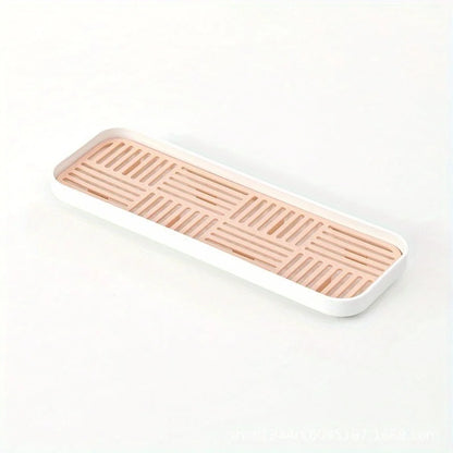 Kitchen Sink Organizer with Drain Tray, Sponge Holder, and Cutlery Drainer - Keep Your Countertop Clean and Tidy!