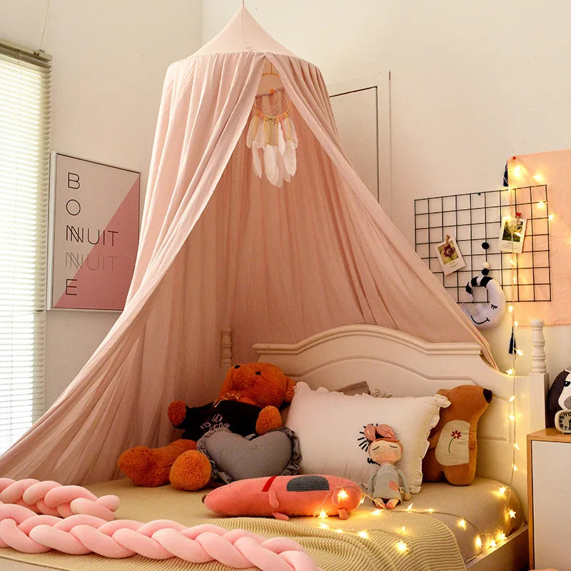 Dome Bed Curtain Children's Windscreen Crib Surround Bed Head Decoration Shading Mosquito Net Bed Tent Large Size Castle Game