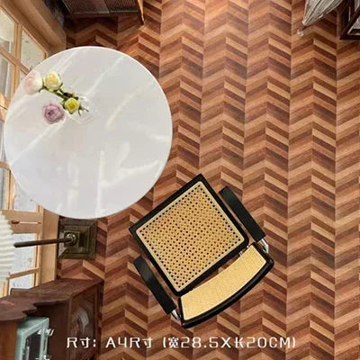 1:12 DIY Dollhouse (20x28cm)Adhesive Wallpaper on The Back for Kitchen(viscous) Living Room Bedroom Floor Decoration Accessories