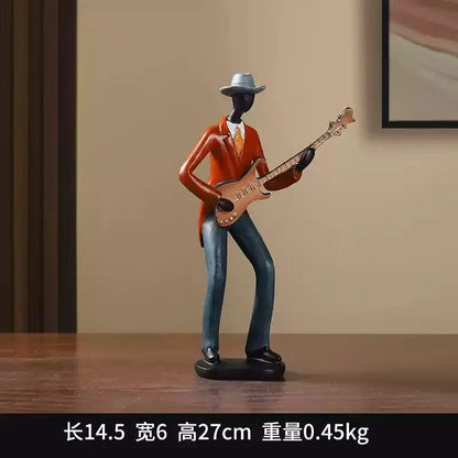 Cute Cartoon Retro Bookshelf Band Characters Figurines - Home Decorative Toys Creative Fashionable Living Room Decor Gifts