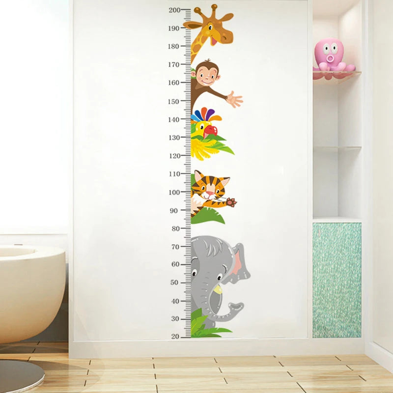 Children's Wall Growth Chart Wall Mirror Growth Chart Ruler Height Measurement Wall Sticker Wallpaper Children's Room Decoration