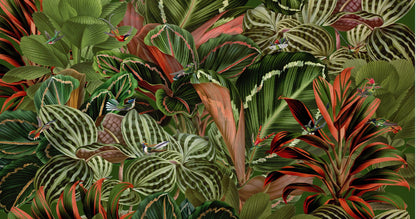 Custom Wallpaper European Style Retro Plants Flowers Forests Hummingbird Mural Bedroom Living Room Background Wall Wallpaper