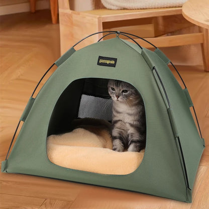 Tent Shape Cat Beds Removable Convenient Storage Pet Bed Portable Outdoor Travel Sunshade Cat and Dog Tent Pet Essentials