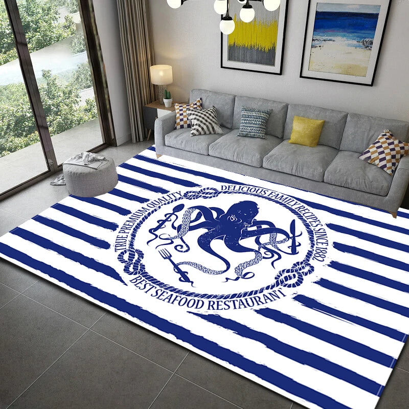 Nautical style rugs kids mats bedroom kitchen     living    bath