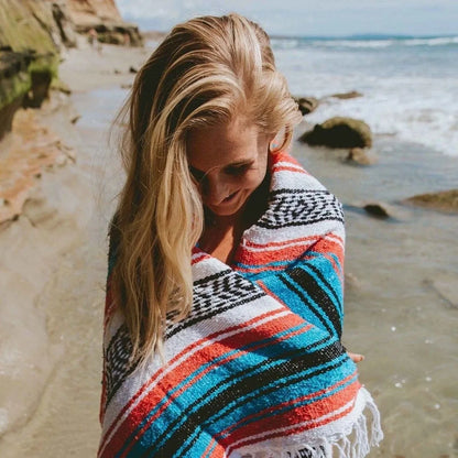 Mexico Blanket Rug Mat Geometry Woven Tassels Shawl Beach Picnic Mat Yoga Cotton Living Room Kitchen Camping, Picnic, Outdoor