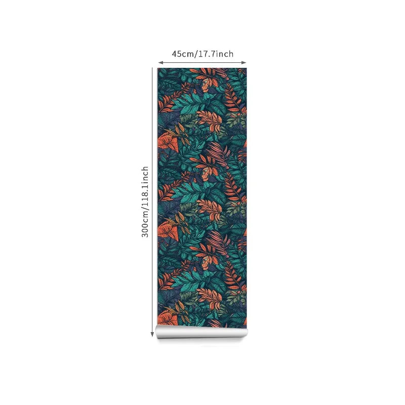Self-adhesive Textured Wallpaper Wall Decoration for Living Room and Bedroom Plant Waterproof and Wear-resistant Wall Stickers
