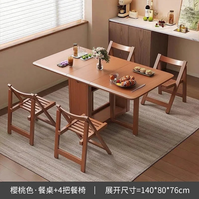 Rustic Dark Dining Tables Folding Nordic Modern Multifunctional Dining Tables Elegant Vintage Table A Manger Pliante Furnitures