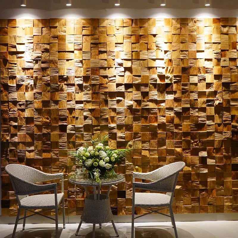 Wallpapers Home Decor Partition Old Boat Wood Mosaic Wall Art Eco-Friendly Weathered Finish TV Background Wall Hotel Bar Feature