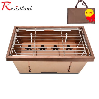 Camping Folding Removable IGT Wood Table Gas Stove Portable Lightweight Camp BBQ Grill Table Outdoor Picnic Fishing Table