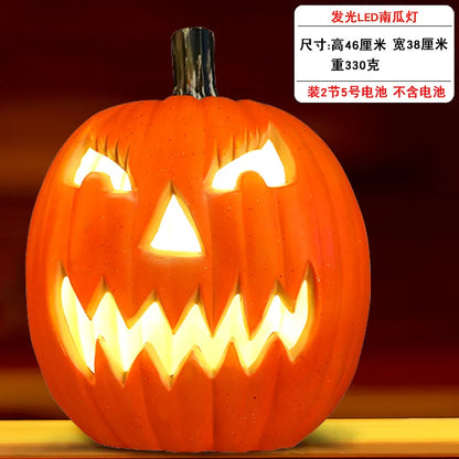 Halloween Glowing Pumpkin Decor LED Triple Layer Light Up Pumpkin Decor Battery Powered Festival Theme Home Party Decorations