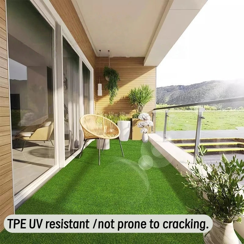 Multi-size Artificial Turf Flooring Outdoor Grass Carpet for Terrace Balcony Patio Waterproof Wear Resistant Rug Ground Cover