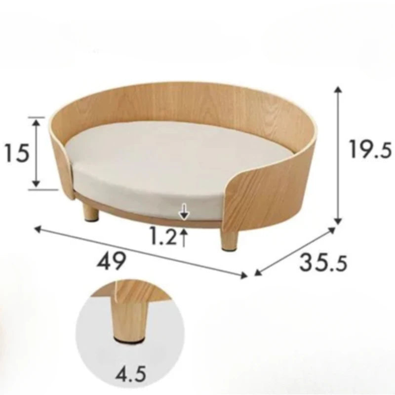 Wooden Pet Beds Mats and Furniture Indoor Cat House Soft Luxury Skidproof Cats Bed Sofa Comfortbale Cat Supplies Products