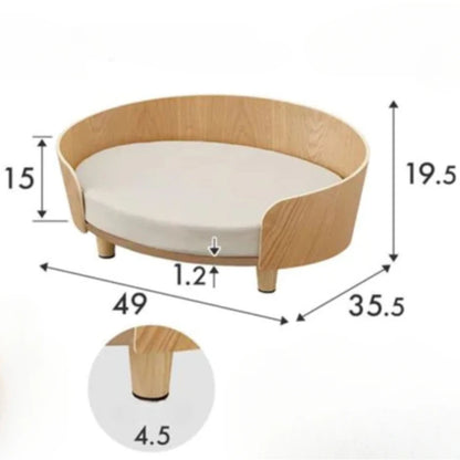 Wooden Pet Beds Mats and Furniture Indoor Cat House Soft Luxury Skidproof Cats Bed Sofa Comfortbale Cat Supplies Products