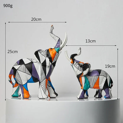 Modern Simple Art Dazzling Elephant Ornaments Creative Crafts Living Room Entrance Desk Resin Decorative Ornaments