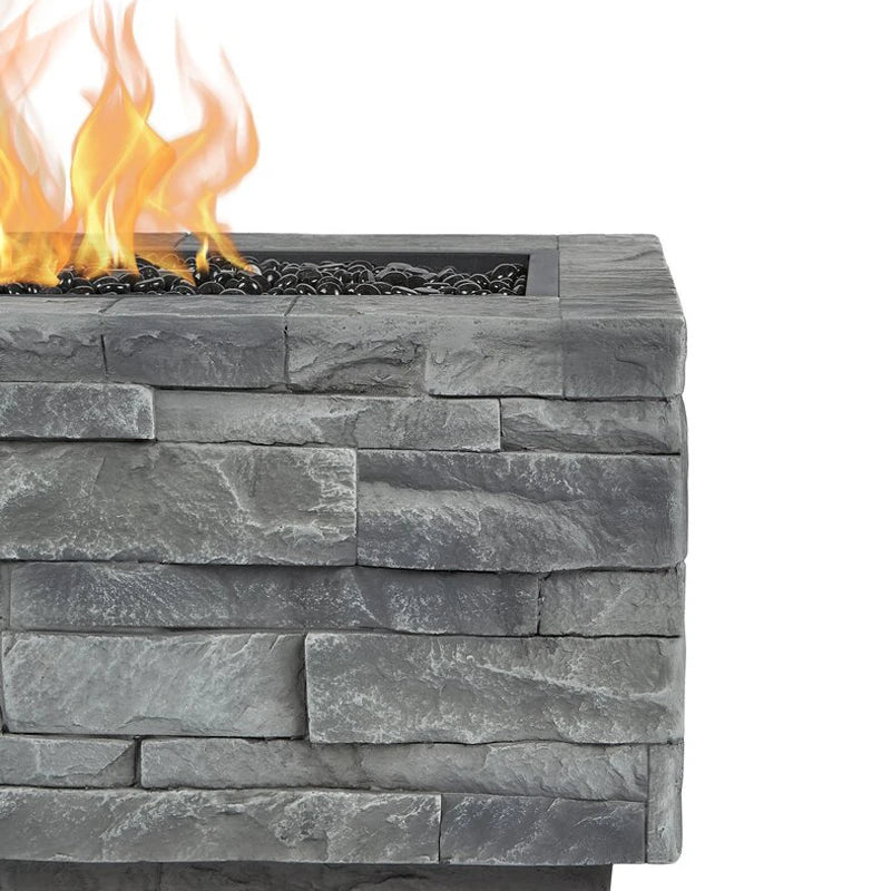 New Arrival  Gas Fire Pit for Outdoor Garden for Camping Patio Backyard Parties Hiking Cooking Stone Look Fireplace