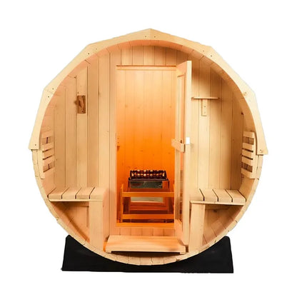 Customized Traditional Cedar Wood Outdoor Dome Sauna, Dry Steam Solid Wood Sauna Room for Backyard Garden Leisure