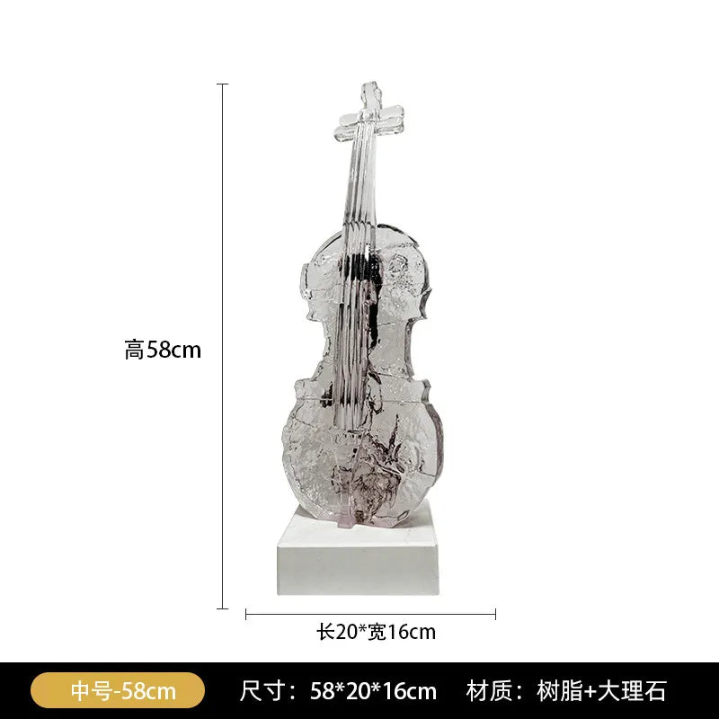 Simple Violin Art Sculpture Floor-to-Ceiling Ornament Light Luxury High End Statue Living Room Home Decoration Gift home decor