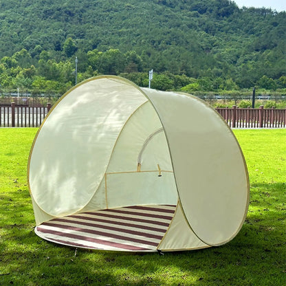 Outdoor Portable Camping  One Click Open 3-4 People Tent Large Space Sunshade Beach Sun Shelter Tent Garden Beach Tent Reusable
