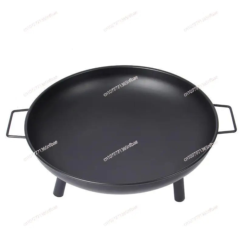 Outdoor Round Fire Pit – Portable Wood and Charcoal Burning Heater for 4‑5 People – Patio and Backyard Fire Bowl