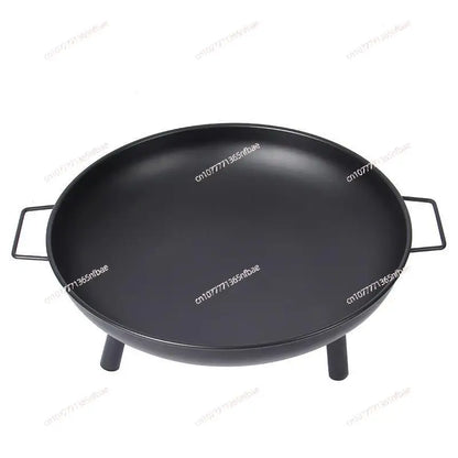 Outdoor Round Fire Pit – Portable Wood and Charcoal Burning Heater for 4‑5 People – Patio and Backyard Fire Bowl