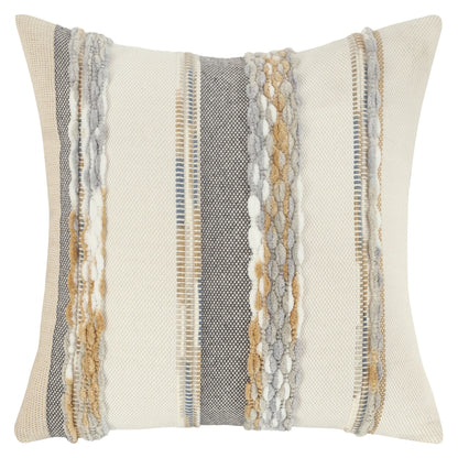 1 Pc Boho Throw Pillow Covers 18x18 Inch Striped Cousion Cover Decorative Chenille Pillowcases Square Cushion Covers