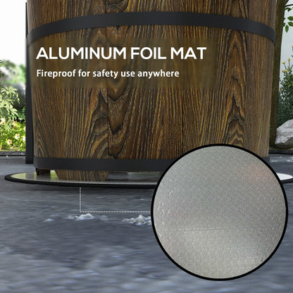 Smokeless Fire Pit with Mat, 20" Firepit, Magnesium Oxide, Brown