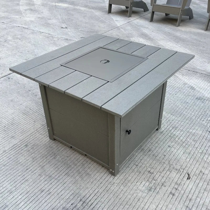 Outdoor HDPE Fire Pit Table Garden Park Fire Pit Use Elegant Outdoor Furniture