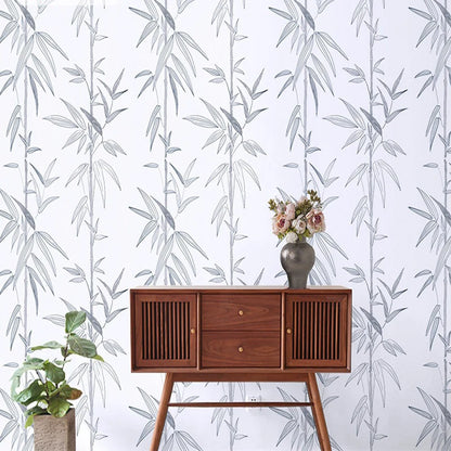 Bamboo wallpaper modern geometric contact paper black stripes detachable self-adhesive wallpaper wall covering home decoration