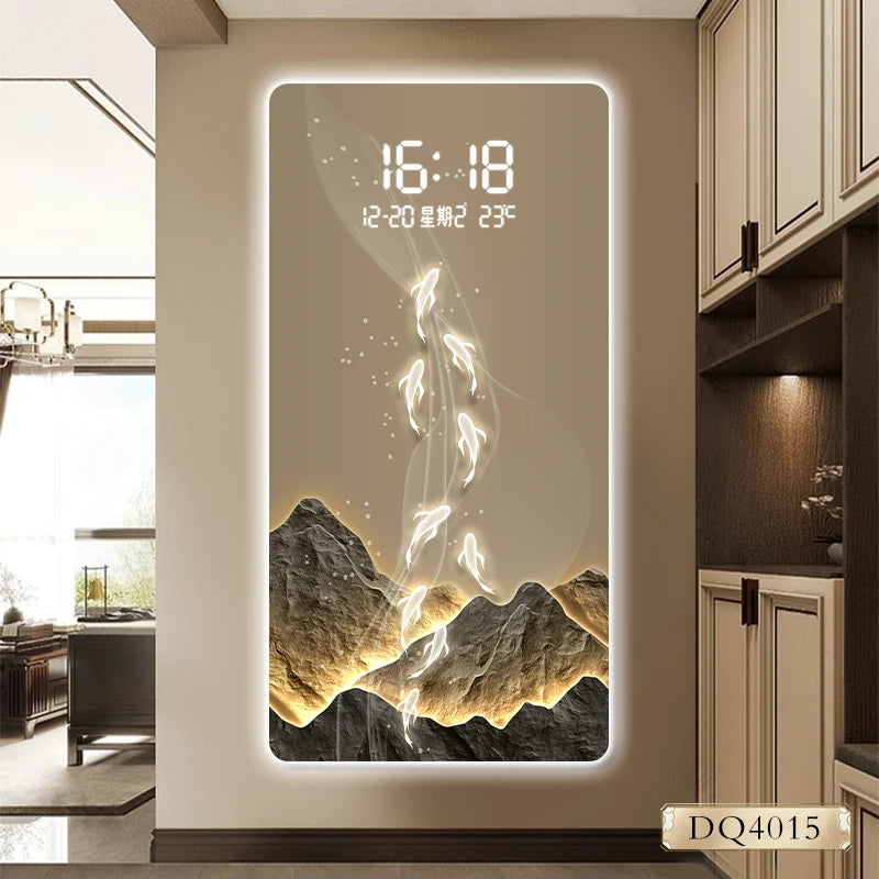 Living Room Painting wall clock house bedroom digital wall clock bedroom items luxury reloj de pared hallway Home decoration