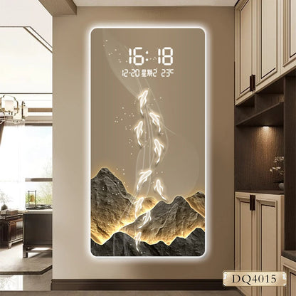 Living Room Painting wall clock house bedroom digital wall clock bedroom items luxury reloj de pared hallway Home decoration