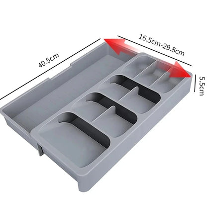 Expandable Silverware Organizer for Drawer with Knife Holder Kitchen Utensil Knife Drawer Organizer Cutlery Organizer in Drawer