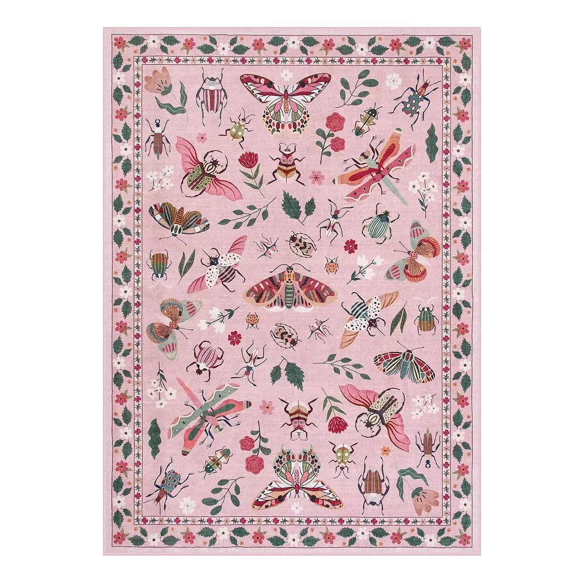 Insect Print Area Rugs, Non Slip Washable Rugs for Living Room,Modern Bedroom Rug Under Bed Large Carpet for Room Decor