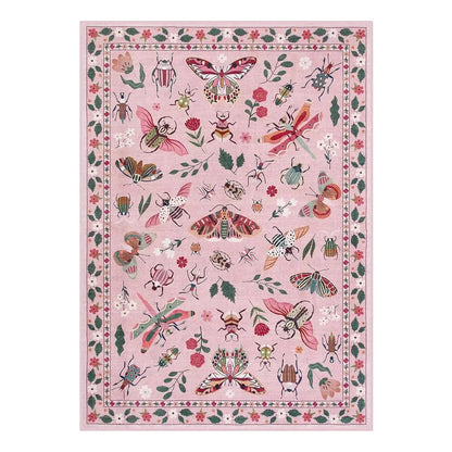Insect Print Area Rugs, Non Slip Washable Rugs for Living Room,Modern Bedroom Rug Under Bed Large Carpet for Room Decor