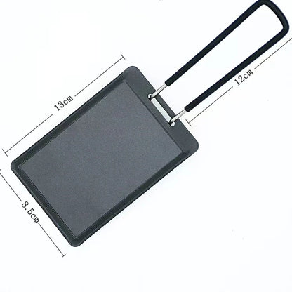 Small Camping Frying Pan Mini Portable Grill Pan, Outdoor BBQ Baking Cookware for Travel Hiking Picnic Camping Barbecue Tool Set