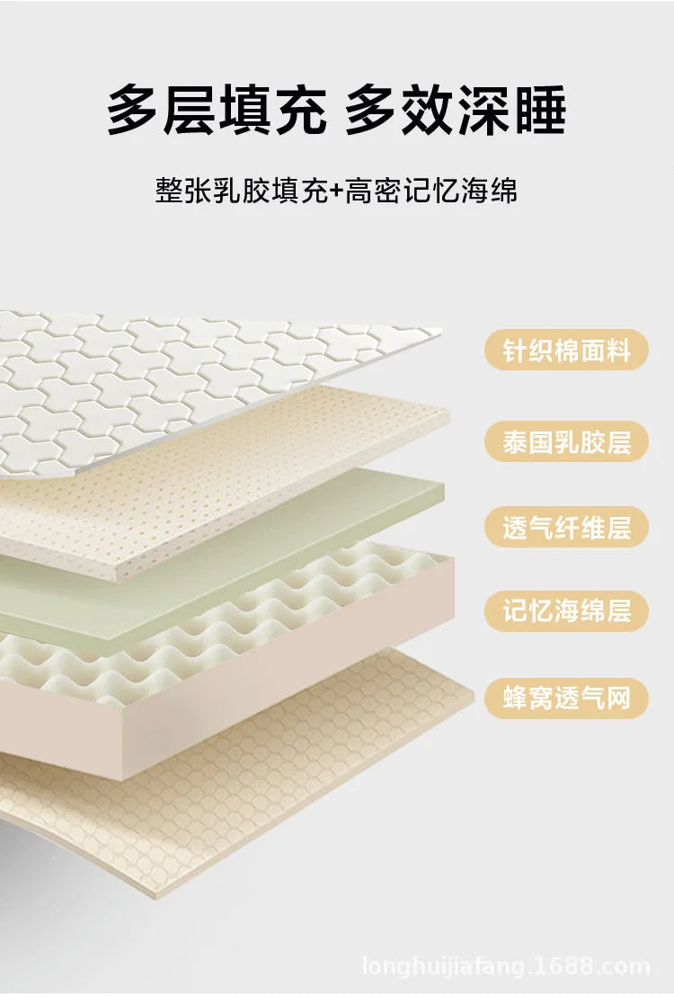 Latex Memory Foam Mattress Soft Pad for Home Bedroom Student Dormitory Bunk Bed Single Tatami Rental Housing Special Use