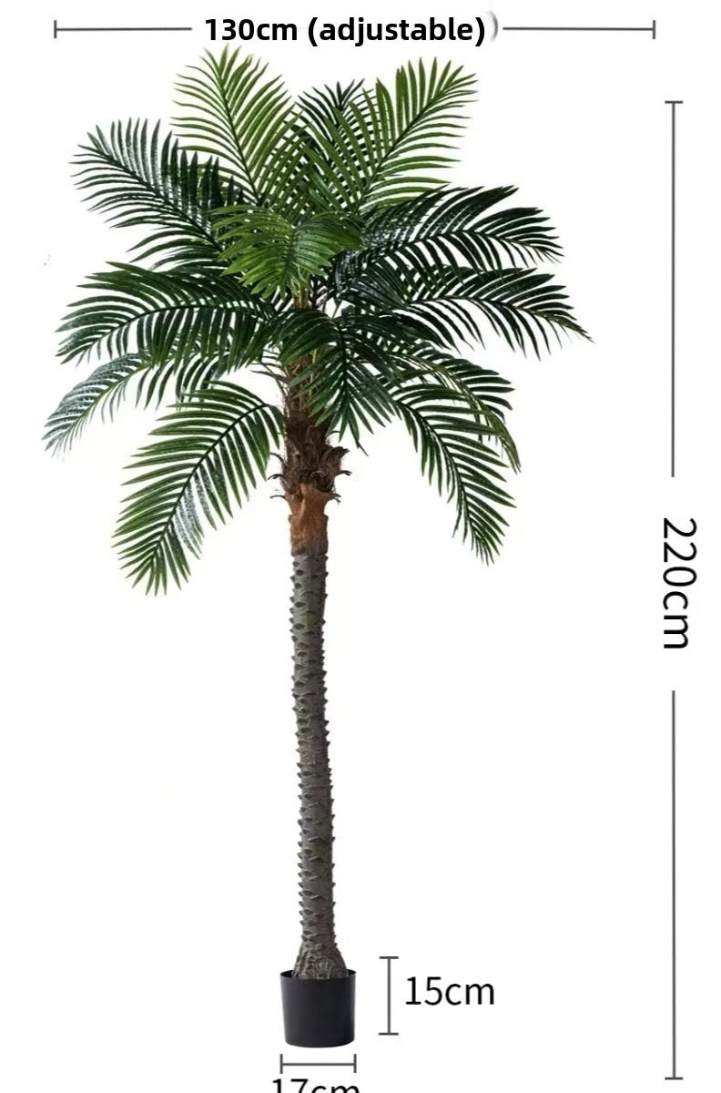 Coconut Tree Palm Tree 180cm/220cm/250cm/300cm Stimulation Indoor/outdoor Hotel Decorative Artificial Plants（without coconuts）