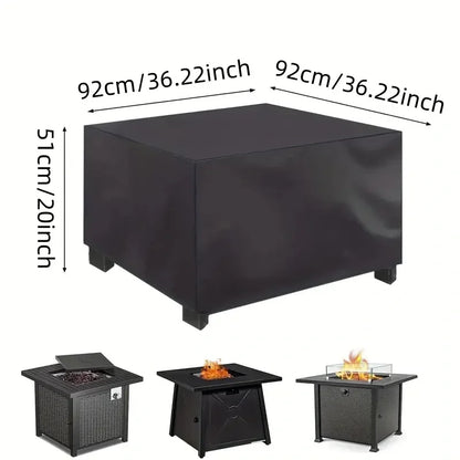 Square Fire Pit Cover, Breathable, Fits Most Fire Pit Tables, Suitable for Yard, Lawn, Garden,Outdoor Fire Pit Cover